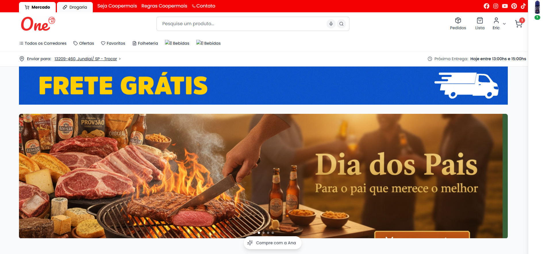 Banner Promocional Superior na loja